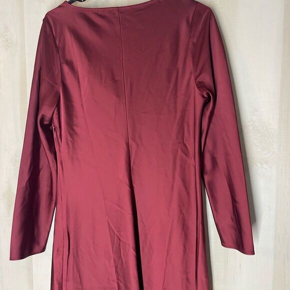 Soft Surroundings Solange Satin Cabernet dress new with tags size 10 cowl neck‎ - Picture 10 of 16